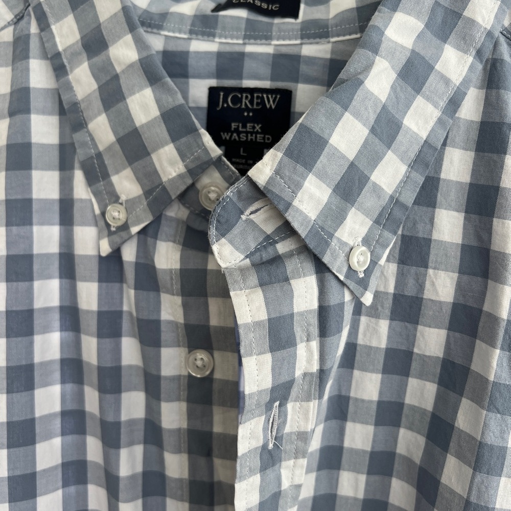 J Crew Checked Button Down - image 5
